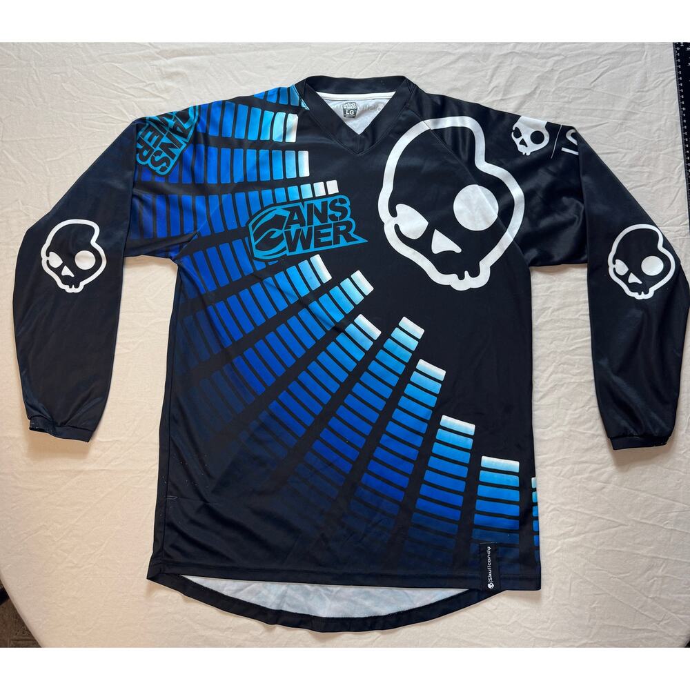 Answer Racing‎ Motocross Jersey & Pants Set Skullcandy Blue Black LG 28